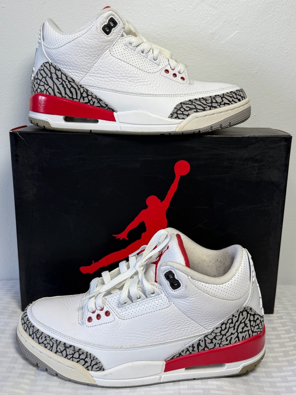 Men’s Authentic 2018 Jordan 3 Retro Hall of Fame Katrina Men Size 8 Red